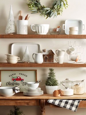 Karadeniz Dizayn Doğal Ahşap Raf 2'li Takım- 170 x 20 cm