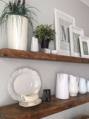 Karadeniz Dizayn Doğal Ahşap Raf 2'li Takım - 100 x 20 cm