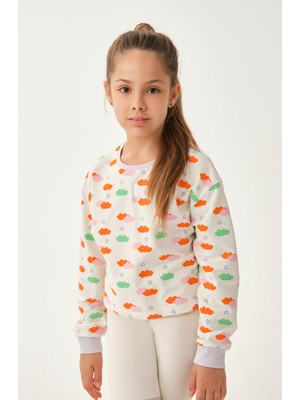 Dagi Ekru Baskılı Sweat