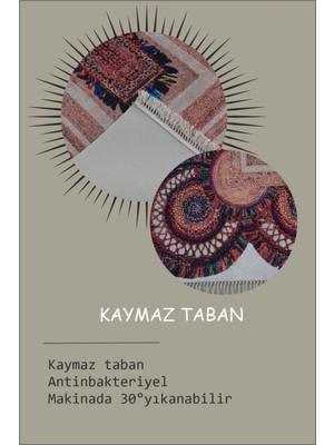 Nur Home Tekstil Kaydırmaz Taban Dekoratif Makrume Model Halı, Hal-29