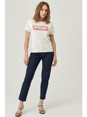 Wrangler Mom Fit Yüksek Bel Dar Paça Siyah Jean Kot Pantolon