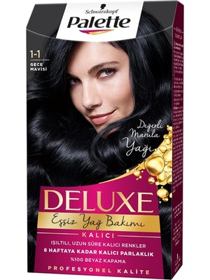 Palette Deluxe Saç Boyası 1-1 Gece Mavisi