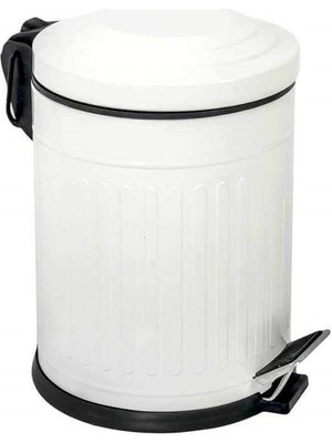 Efor 12 Litre Vintage Pedallı Çöp Kovası Beyaz 4005B
