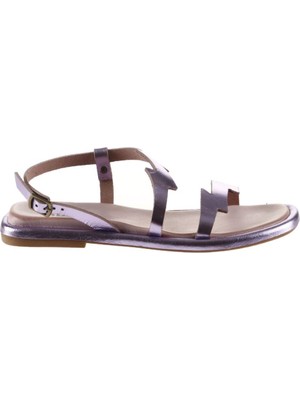 Bueno Shoes Pudra Deri Kadın Düz Sandalet