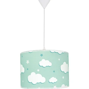 Şenay Aydınlatma Çocuk Odası Silindir Kumaş Sarkıt-Yeşil Bulut