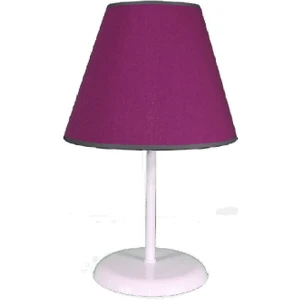 Şenay Aydınlatma Modern Metal Ayak Konik Kumaş Abajur-Bordo