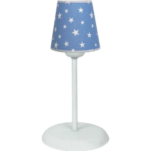 Şenay Aydınlatma Çocuk Odası Konik Kumaş Abajur-Mavi Yıldız