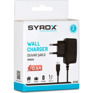 Dramex J03K G810 Micro Uç Sabit Kablolu Şarj Aleti (Kutu)