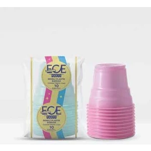 Ece Renkli Plastik Bardak 10'lu 1 Paket