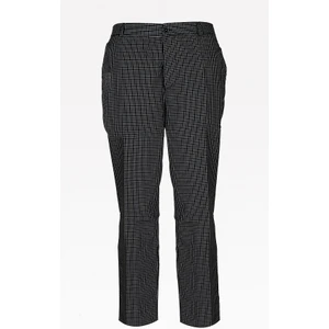 My Chef  Aşçı Pantolonu Lastikli Siyah Beyaz Ekose Desenli Unisex Şef Pantolon