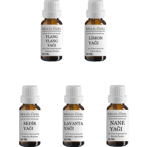 Melis Özel Ylang Ylang Yağı Limon Yağı Sedir Yağı Lavanta Yağı Nane Yağı SETİ868028702007-1