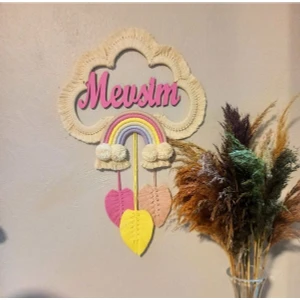 Purple Dreams Makrome Bebek Kapı Süsü(Saçaksız)