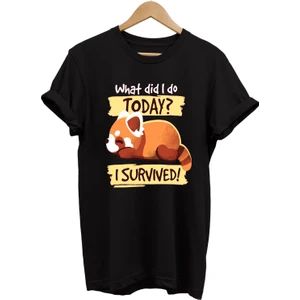 Sevimli Tilki Baskılı  Pamuk Oversize T-Shirt Büyük Beden Tişört