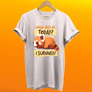 Sevimli Tilki Baskılı  Pamuk Oversize T-Shirt Büyük Beden Tişört