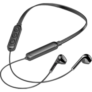 Boyundan Askılı Kablosuz Bluetooth Özellikli Kulaklık - Siyah (Yurt Dışından)