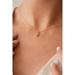Fasek Gold Gümüş Kolye -  925 Ayar Gümüş Harf Kolye-0.18 Ct Pırlanta Harf Firuze Taşlı Modern KOLYE-925 Ayar Hediye Gümüş Kolye