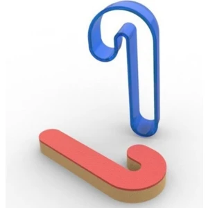 Baston Şeker Polikarbon Kurabiye Kalıbı 9.6 x 4.5 cm