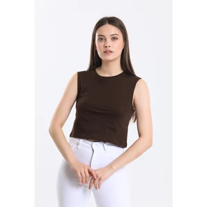 Kadın Crop Fit Basic Atlet