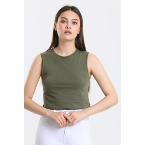 Kadın Crop Fit Basic Atlet