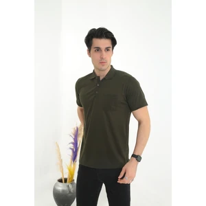KMK Kombin Baba Yakalı Cepli Düz Model Tek Renk Tişört T-Shirt