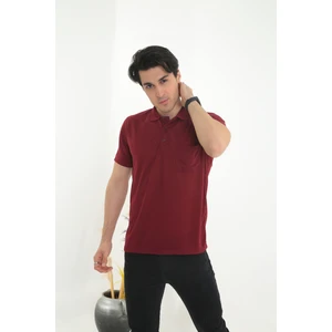 KMK Kombin Baba Yakalı Cepli Düz Model Tek Renk Tişört T-Shirt