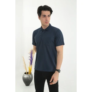 KMK Kombin Baba Yakalı Cepli Desenli Model Klasik Kesim Tişört T-Shirt