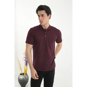 KMK Kombin Baba Yakalı Cepli Desenli Model Klasik Kesim Tişört T-Shirt