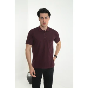KMK Kombin Baba Yakalı Cepli Nokta Desenli Model Klasik Kesim Tişört T-Shirt