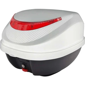 Motosiklet Çantası 32LT (Topcase) Gaff G32 Beyaz Karbon Desenli