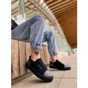 ER0104 Bağcıklı Siyah Ekose Süet Siyah Taban Spor Klasik Erkek Ayakkabı