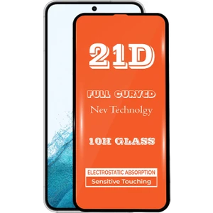 Kzy Samsung Galaxy S22 Tam Kaplayan 21D Temperli Ekran Koruyucu Cam