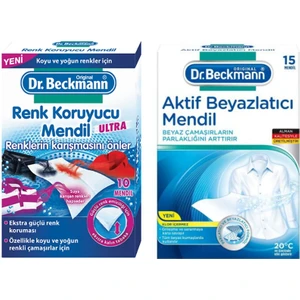 Dr. Beckmann Çamaşır Mendili Renkliler İçin 10 Mendil + Beyazlar İçin 15 Mendil