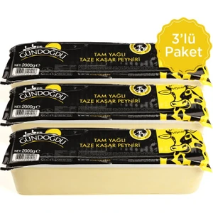 Taze Kaşar Peynir 2 kg 3'lü