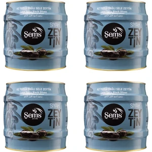 Şems Siyah  Zeytin 2 Kg   261-290 Kalibre ( 4'lü Ekonomik Paket )