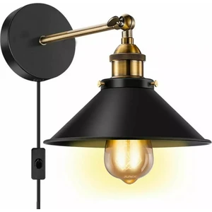 Retro Rustik Vintage Metal Mafsalı Aplik Duvar Lambası Tek Fiyatıdır  22 cm En
