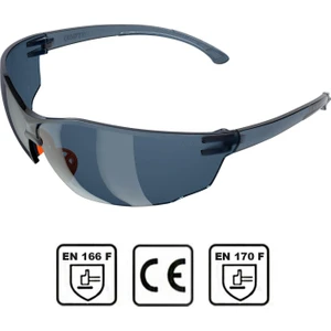 Iş Güvenlik Gözlüğü Uv Koruyucu Silikonlu Gözlük S1100 Füme