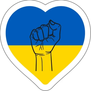 Sticker Atölyesi Ukrayna Bayrak Sticker -18101
