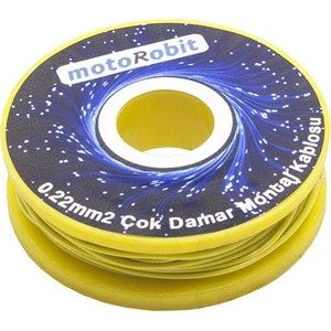 0.22 Mm2 Sarı Çok Damar Montaj Kablosu - 10 Metre