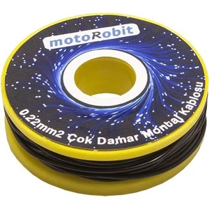 0.22 Mm2 Siyah Çok Damar Montaj Kablosu - 10 Metre