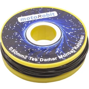 0.50 Mm2 Siyah Tek Damar Montaj Kablosu - 10 Metre