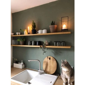 Karadeniz Dizayn Doğal Ahşap Raf 2'li Takım - 120 x 20 cm