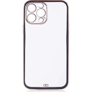 Case 4U Apple iPhone 12 Pro Max Kılıf Kamera Korumalı Pastel Renk Voit Clear Kapak Siyah