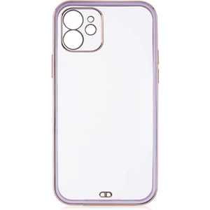 Case 4U Apple iPhone 12 Kılıf Kamera Korumalı Pastel Renk Voit Clear Kapak Lila