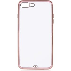 Case 4U Apple iPhone 7 / 8 Plus Kılıf Kamera Korumalı Pastel Renk Voit Clear Kapak Pembe