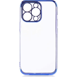 Case 4U Apple iPhone 13 Pro Kılıf Kamera Korumalı 4 Köşeli Lazer Renkli Silikon Arka Kapak Mavi