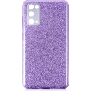 Case 4U S20 FE Uyumlu Kılıf Kamera Korumalı Çift Katmanlı Simli Shining Silikon Arka Kapak Mor
