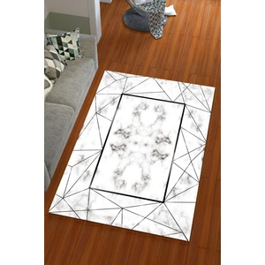 Miray Tekstil Ipek Kadife Gri Renkli Şerit Desen Lastikli Halı Örtüsü