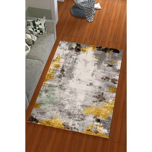 Miray Tekstil Ipek Kadife Gri Renkli Jet Desen Lastikli Halı Örtüsü