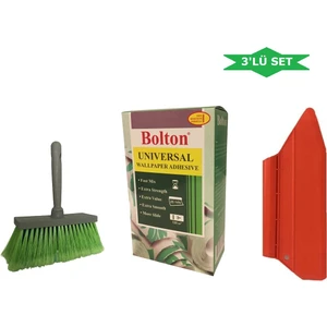 3'lü Set 500 Gr. Duvar Kağıdı Yapıştırıcısı Tutkalı (Tutkal-Spatula-Fırça)