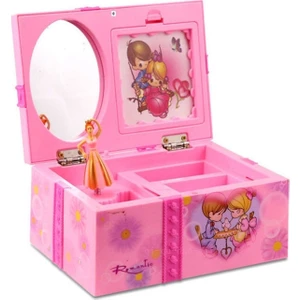 Girly Kalp Dans Eden Kız Mücevher Saklama Müzik Kutusu Pembe (Yurt Dışından)